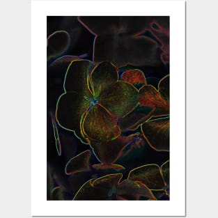 Black Panther Art - Flower Bouquet with Glowing Edges 21 Posters and Art
